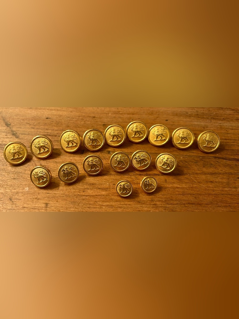 Vintage Brass Canadian Military Buttons